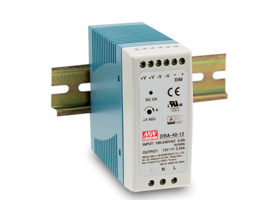 منبع تغذیه دین ریل 40 واتی 12 ولتی سری DRA DRA-40 DRA-60