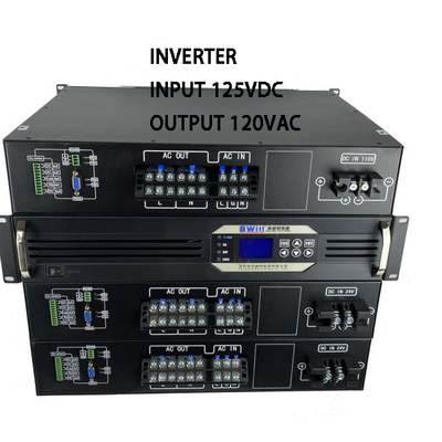 DC به AC 19 اینچ ریک نصب اینورتر Dc 125v تا 120v 3kva 2400w خالص موج سینوس اینورتر