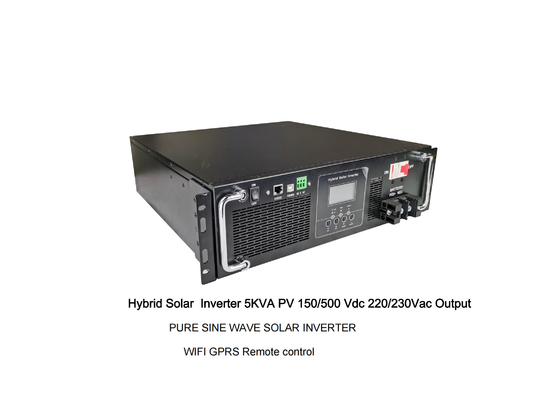 قفسه نصب خالص Sine Ware هیبرید اینورتر خورشیدی 5KW PV 150/500Vdc 220/230Vac خروجی Wifi GPRS برای BTS
