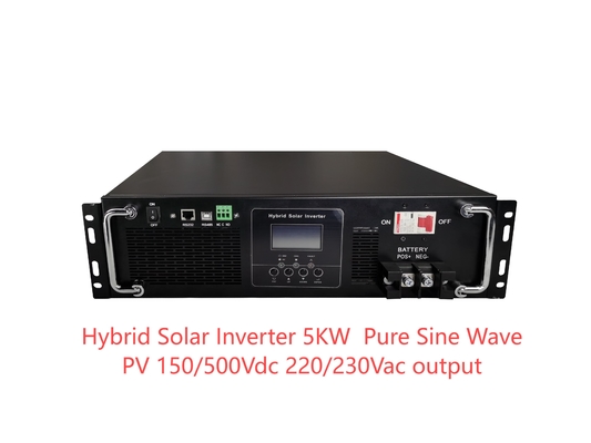 قفسه نصب خالص Sine Ware هیبرید اینورتر خورشیدی 5KW PV 150/500Vdc 220/230Vac خروجی Wifi GPRS برای BTS