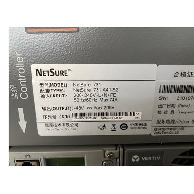Vertiv 48Vdc سیستم برق جاسازی شده 19 اینچ تجهیزات مخابراتی Netsure 731A41 200A منبع برق سوئیچ
