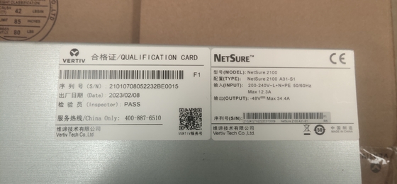 سیستم برق مخابراتی Vertiv Power NetSure 2100 A31-S2 3000W 40A DC با R48-1000e3 برای استفاده در OLT