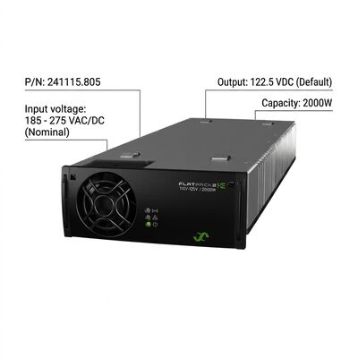 ماژول رکتیفایر Eltek Flatpack2 110V 2000 HE با شماره قطعه 241115.805، منبع تغذیه DC با راندمان بالا برای پست‌های برق