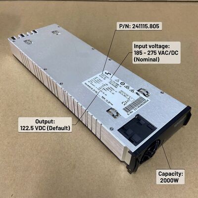 ماژول رکتیفایر Eltek Flatpack2 110V 2000 HE با شماره قطعه 241115.805، منبع تغذیه DC با راندمان بالا برای پست‌های برق