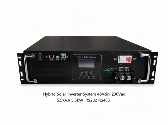 5.5KW 48V سیستم اینورتر خورشیدی هیبریدی با امواج سینوس خالص برای برق پشتیبان خانه