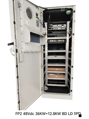 کابینت برق هیبریدی خورشیدی 48Vdc 36+12.8KW با محفظه نوع 4 و ماژول های Flatpack2