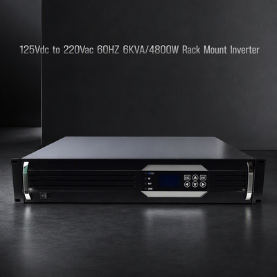 اینورتر موج سینوسی خالص 19 اینچی 2U Rack Mount 6KVA با ورودی 125VDC و UPS سرور خروجی 220VAC