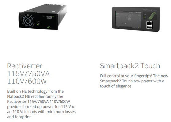 Smartpack2 راه حل های برق مخابراتی التیک فلاتپاک 18kVA 14.4kw 110Vdc