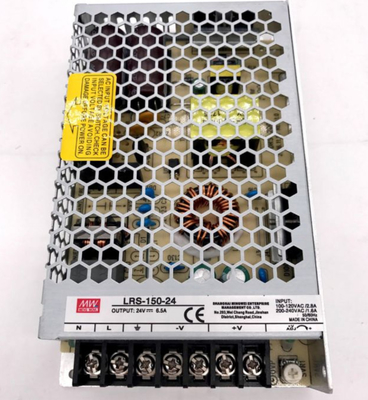 منبع تغذیه تک سوئیچینگ 150 واتی سری LRS Meanwell LRS-150 LRS-150-24